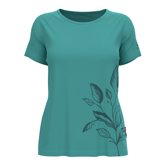 Odlo T-shirt s/s crew neck CONCORD jaded - vine graphic Damen Funktions T-Shirt