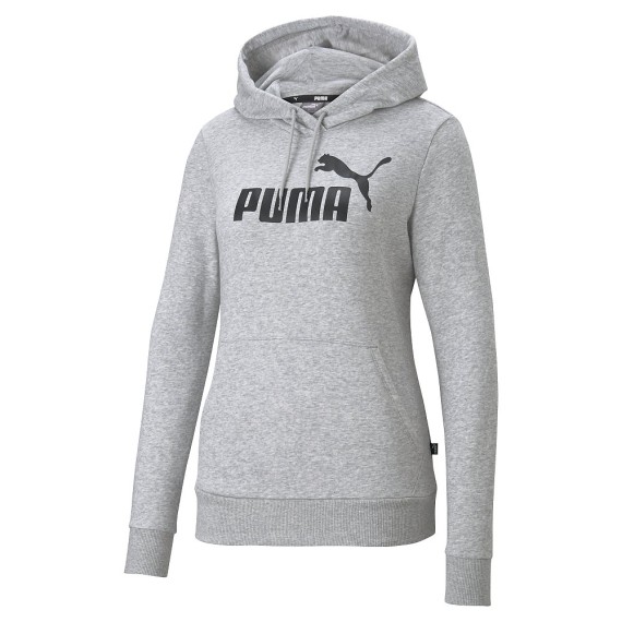 Puma ESS Logo Hoodie TR,LIGHT GRAY HEATH PUMA BLACK-PUMA BLACK-IRON GAT
