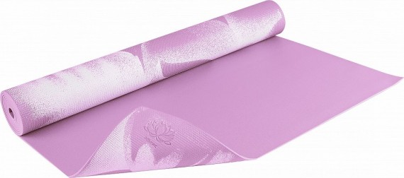 V3Tec ECO BASIC Yogamatte,dunkelrosa-weis violett