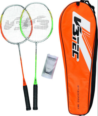 V3tec Attack Pro Badminton Set Messieurs/Femmes Badminton Racket Batte 1023216 